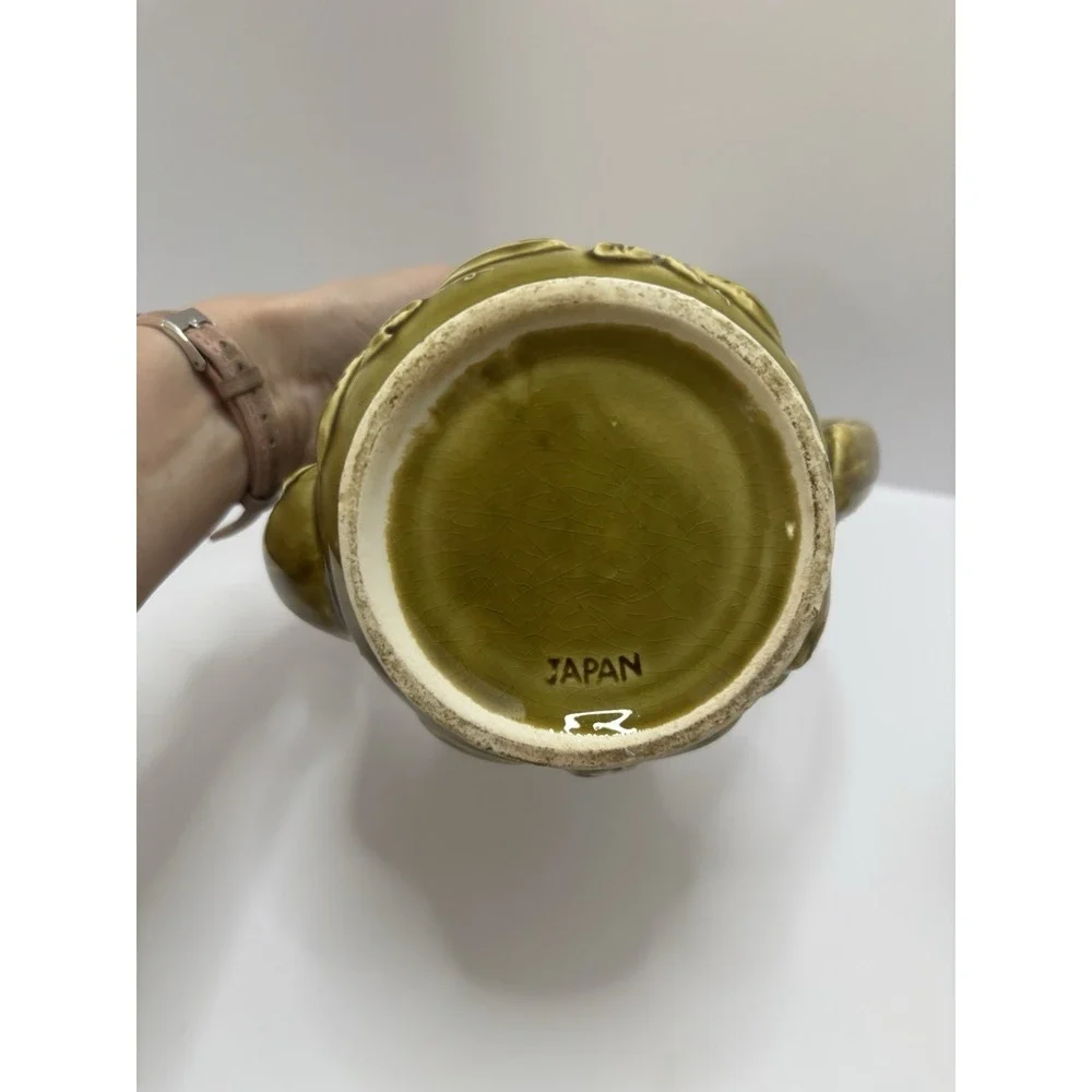 Vintage Tilso Coffee-Tea Pot Olive Green Ceramic, Fruits & Vegetables, 8